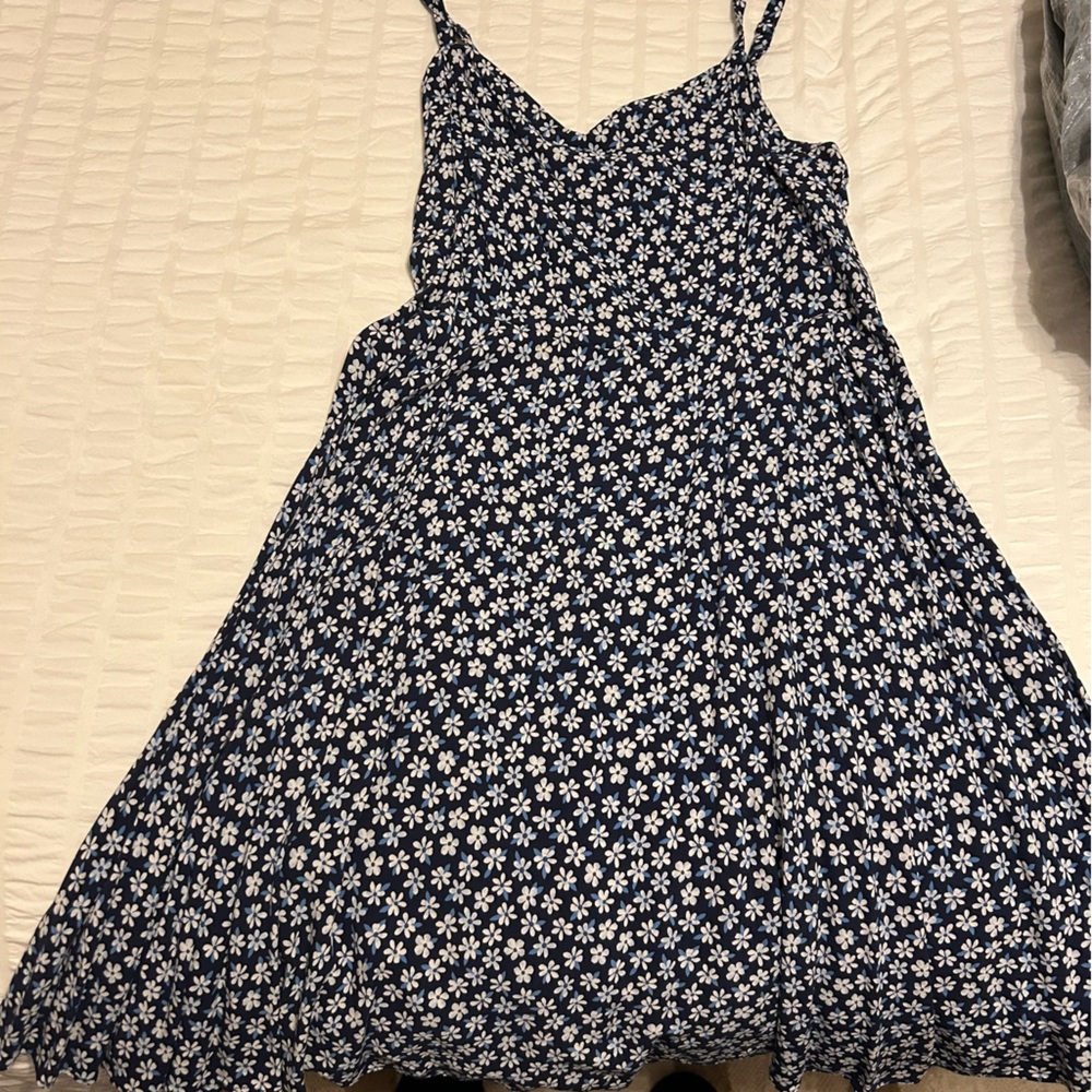 Old Navy Navy Blue Floral Dress